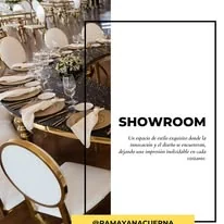 Showroom de mesas y decoración